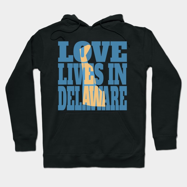 Love Lives in Delaware Hoodie by DonDota